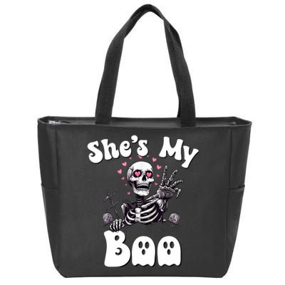 SheS My Boo Matching Halloween Pajama Couples HeS My Boo Zip Tote Bag