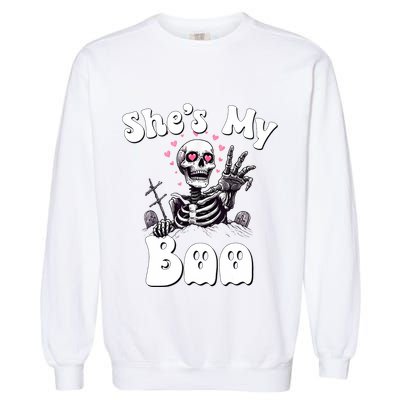 SheS My Boo Matching Halloween Pajama Couples HeS My Boo Garment-Dyed Sweatshirt