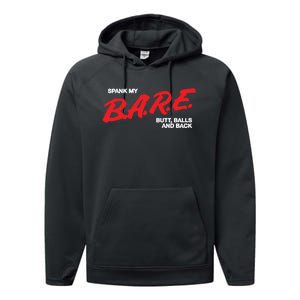 Spank My Bare Butt Balls And Back Performance Fleece Hoodie