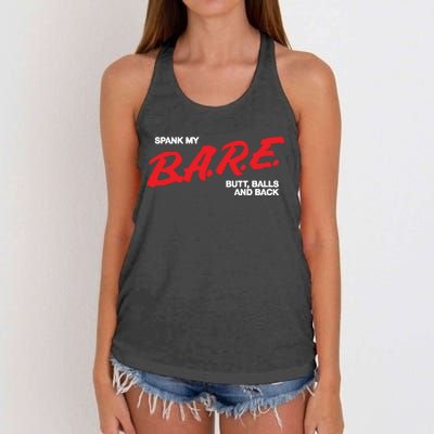 Spank My Bare Butt Balls And Back Women's Knotted Racerback Tank