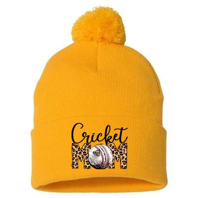 Sports Mom Bundle Cricket Pom Pom 12in Knit Beanie