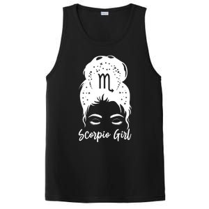 Scorpio Messy Bun Zodiac Symbol Birthday Costume Cool Gift PosiCharge Competitor Tank