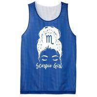 Scorpio Messy Bun Zodiac Symbol Birthday Costume Cool Gift Mesh Reversible Basketball Jersey Tank