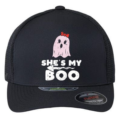 Shes My Boo Cute Matching Couple Halloween Costume Boyfriend Flexfit Unipanel Trucker Cap