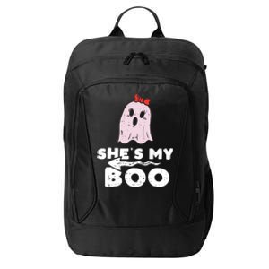 Shes My Boo Cute Matching Couple Halloween Costume Boyfriend City Backpack