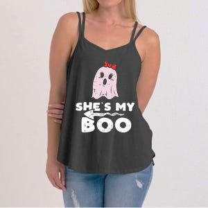 Shes My Boo Cute Matching Couple Halloween Costume Boyfriend Women's Strappy Tank