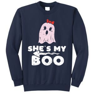 Shes My Boo Cute Matching Couple Halloween Costume Boyfriend Sweatshirt