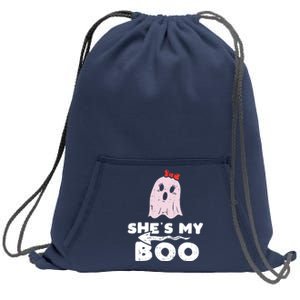 Shes My Boo Cute Matching Couple Halloween Costume Boyfriend Sweatshirt Cinch Pack Bag