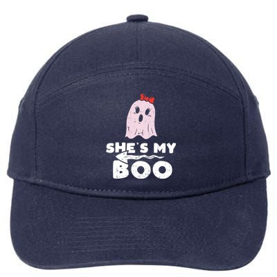 Shes My Boo Cute Matching Couple Halloween Costume Boyfriend 7-Panel Snapback Hat