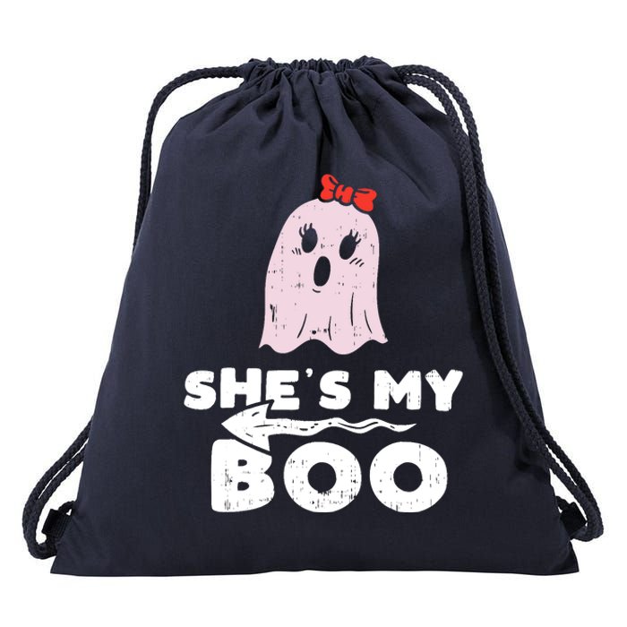 Shes My Boo Cute Matching Couple Halloween Costume Boyfriend Drawstring Bag