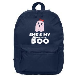 Shes My Boo Cute Matching Couple Halloween Costume Boyfriend 16 in Basic Backpack