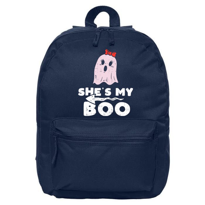 Shes My Boo Cute Matching Couple Halloween Costume Boyfriend 16 in Basic Backpack