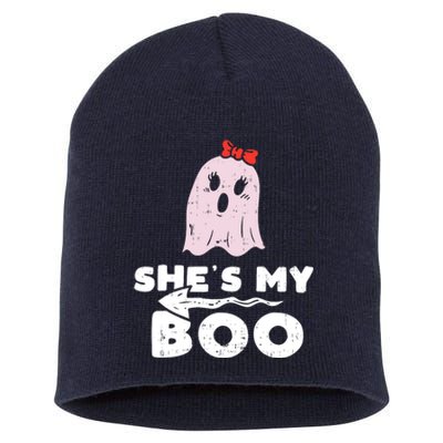 Shes My Boo Cute Matching Couple Halloween Costume Boyfriend Short Acrylic Beanie