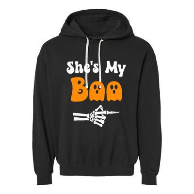 SheS My Boo Matching Halloween Pajama Couples SheS My Boo Garment-Dyed Fleece Hoodie