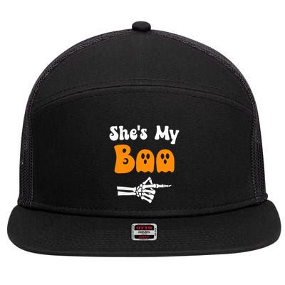 SheS My Boo Matching Halloween Pajama Couples SheS My Boo 7 Panel Mesh Trucker Snapback Hat