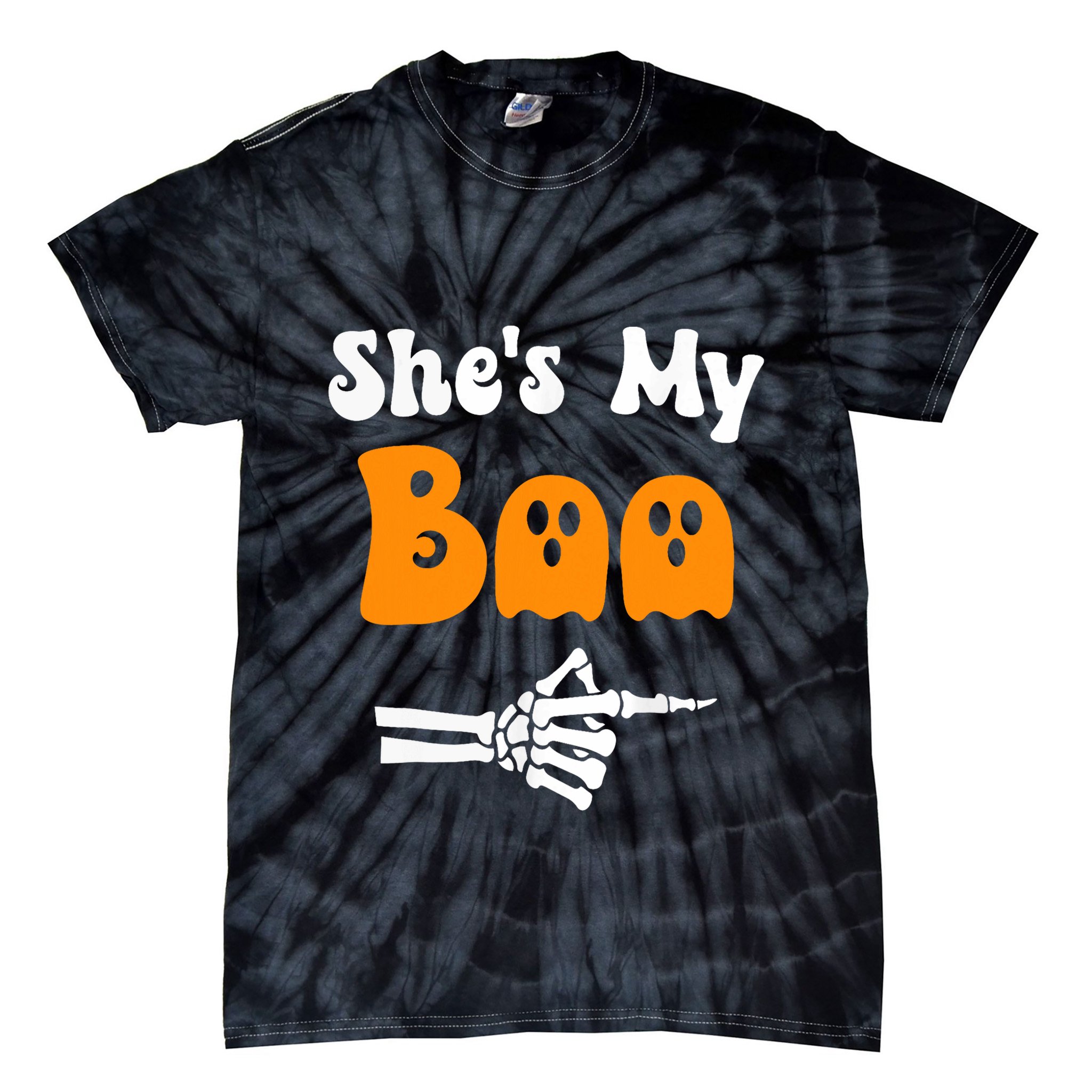 SheS My Boo Matching Halloween Pajama Couples SheS My Boo Tie-Dye T-Shirt