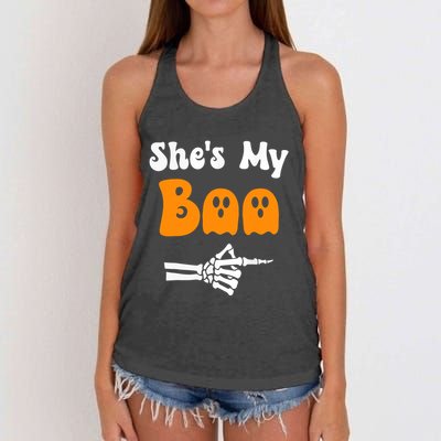 SheS My Boo Matching Halloween Pajama Couples SheS My Boo Women's Knotted Racerback Tank