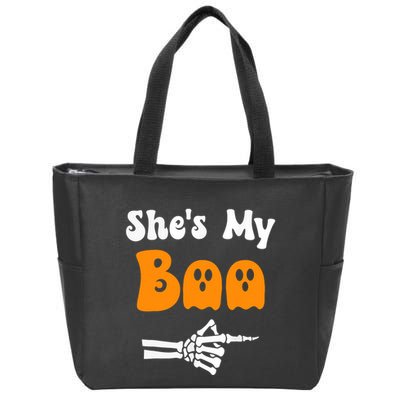 SheS My Boo Matching Halloween Pajama Couples SheS My Boo Zip Tote Bag
