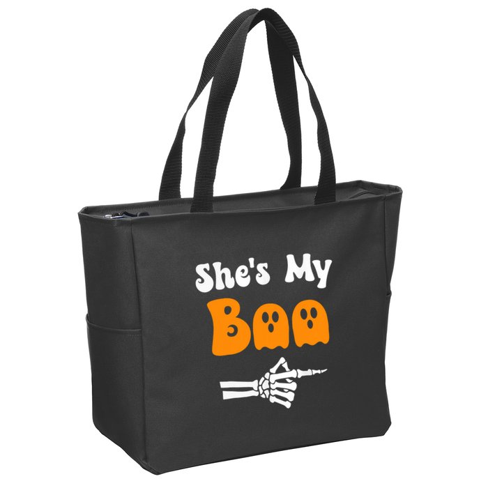 SheS My Boo Matching Halloween Pajama Couples SheS My Boo Zip Tote Bag