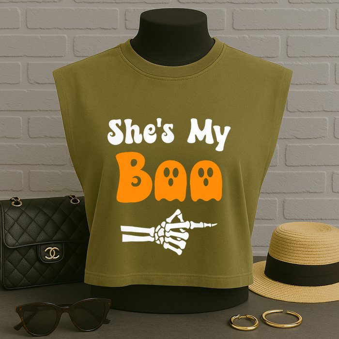 SheS My Boo Matching Halloween Pajama Couples SheS My Boo Garment-Dyed Women's Muscle Tee