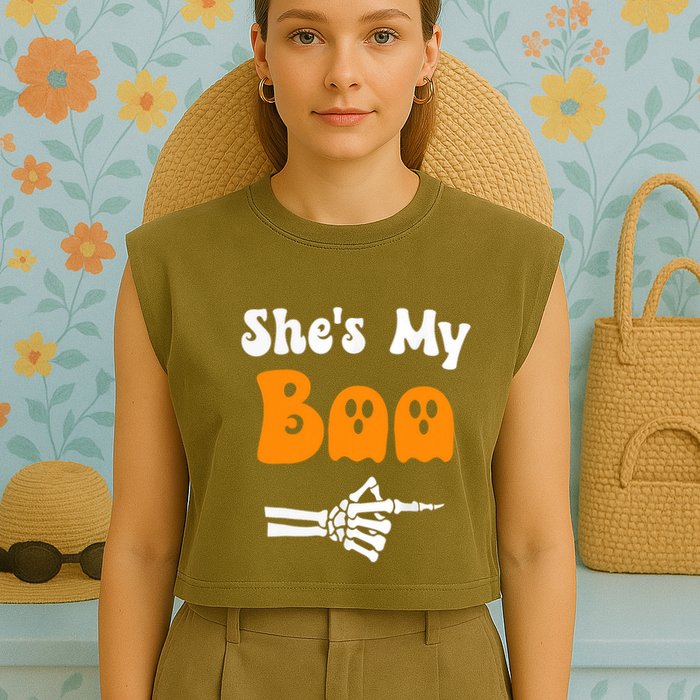 SheS My Boo Matching Halloween Pajama Couples SheS My Boo Garment-Dyed Women's Muscle Tee