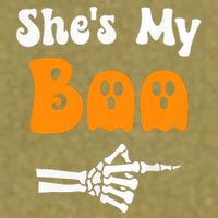 SheS My Boo Matching Halloween Pajama Couples SheS My Boo Garment-Dyed Women's Muscle Tee