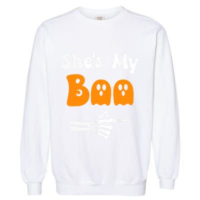 SheS My Boo Matching Halloween Pajama Couples SheS My Boo Garment-Dyed Sweatshirt