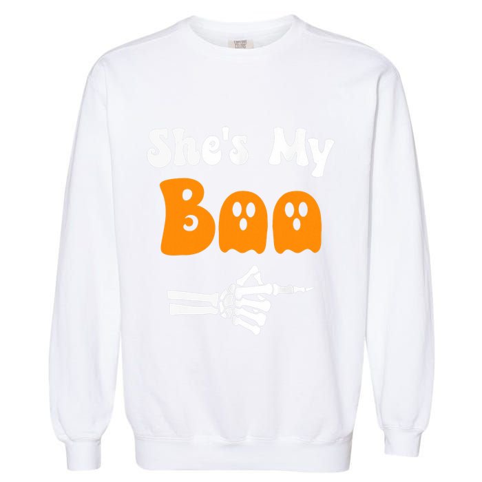 SheS My Boo Matching Halloween Pajama Couples SheS My Boo Garment-Dyed Sweatshirt
