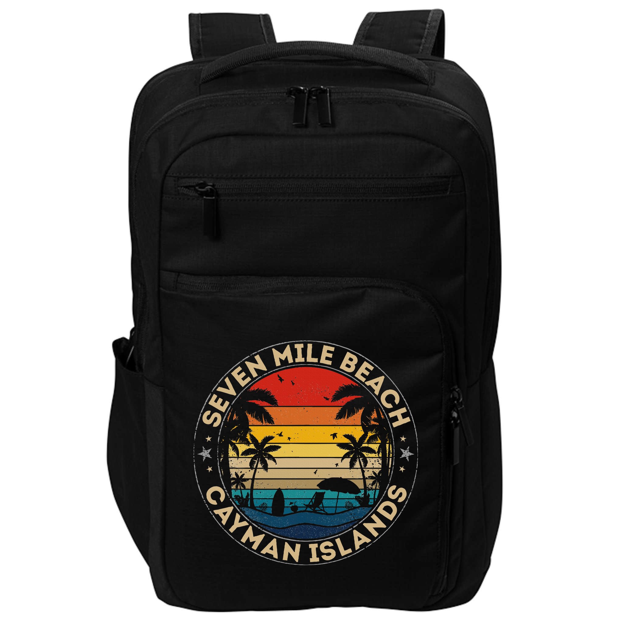 Seven Mile Beach Souvenir Cayman Islands Reminder Impact Tech Backpack
