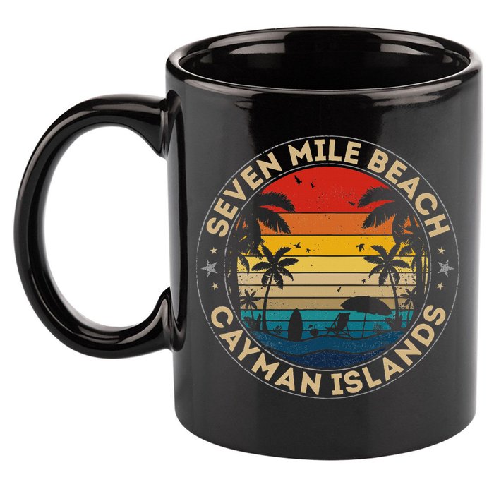 Seven Mile Beach Souvenir Cayman Islands Reminder 11oz C Handle Ceramic Mug