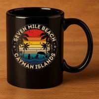 Seven Mile Beach Souvenir Cayman Islands Reminder 11oz C Handle Ceramic Mug