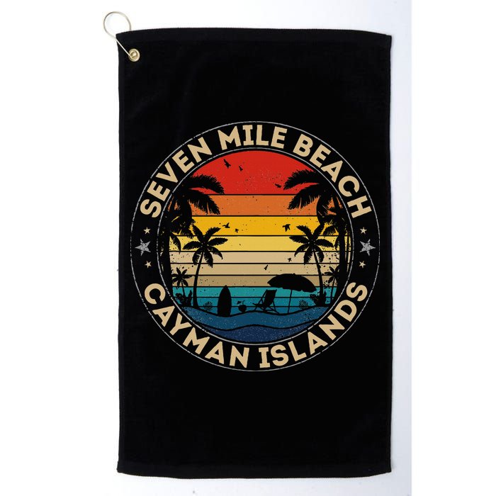 Seven Mile Beach Souvenir Cayman Islands Reminder Golf Towel