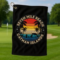 Seven Mile Beach Souvenir Cayman Islands Reminder Golf Towel
