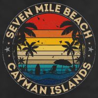 Seven Mile Beach Souvenir Cayman Islands Reminder Golf Towel