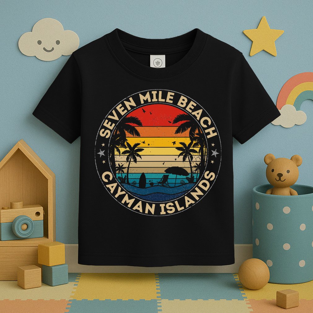 Seven Mile Beach Souvenir Cayman Islands Reminder Toddler T-Shirt
