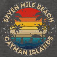 Seven Mile Beach Souvenir Cayman Islands Reminder Vector Backpack