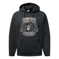 Smoking Monkey Bar Funny Beer Drinking Pub Retro Bangkok Performance Fleece Hoodie