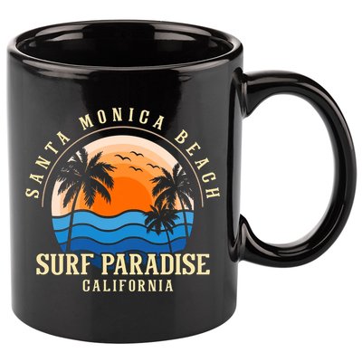Santa Monica Beach California 11oz C Handle Ceramic Mug