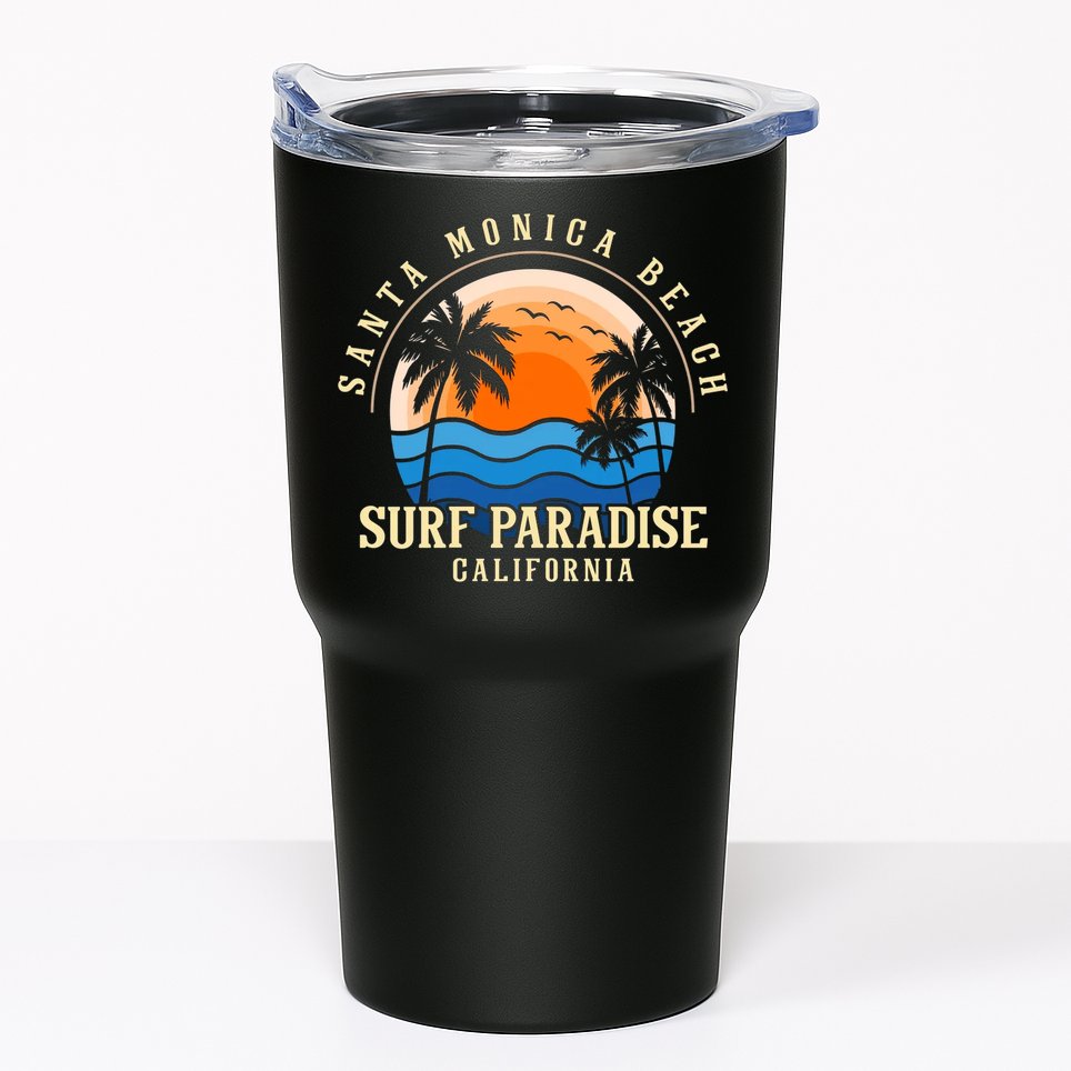 Santa Monica Beach California Tumbler