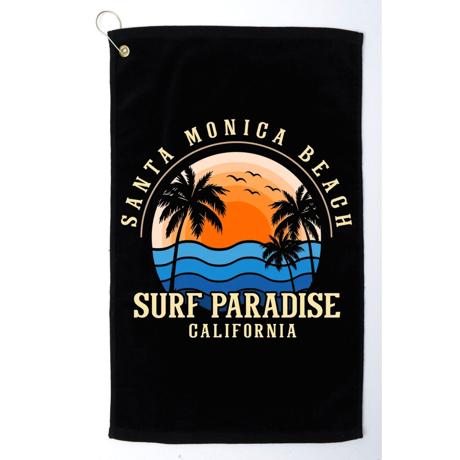 Santa Monica Beach California Golf Towel