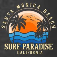 Santa Monica Beach California Premium T-Shirt