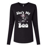 SheS My Boo Matching Halloween Pajama Couples HeS My Boo Womens Cotton Relaxed Long Sleeve T-Shirt