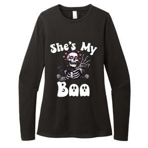 SheS My Boo Matching Halloween Pajama Couples HeS My Boo Womens CVC Long Sleeve Shirt