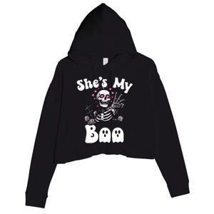 SheS My Boo Matching Halloween Pajama Couples HeS My Boo Crop Fleece Hoodie