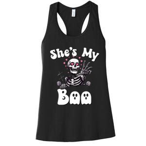 SheS My Boo Matching Halloween Pajama Couples HeS My Boo Women's Racerback Tank