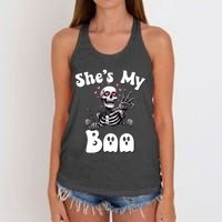 SheS My Boo Matching Halloween Pajama Couples HeS My Boo Women's Knotted Racerback Tank