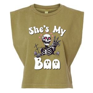 SheS My Boo Matching Halloween Pajama Couples HeS My Boo Garment-Dyed Women's Muscle Tee