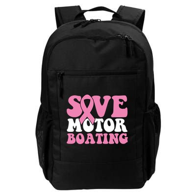 Save Motor Boating Breast Cancer Pink Ribbon Gift Backpack