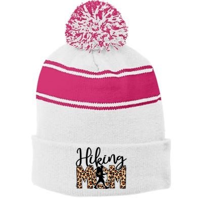 Sports Mom Bundle Hiking Stripe Pom Pom Beanie