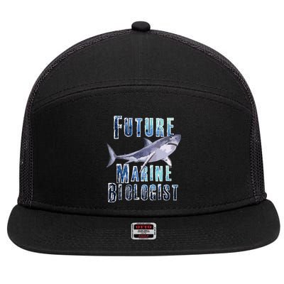 Shark Marine Biology Future Biologist Science Premium 7 Panel Mesh Trucker Snapback Hat
